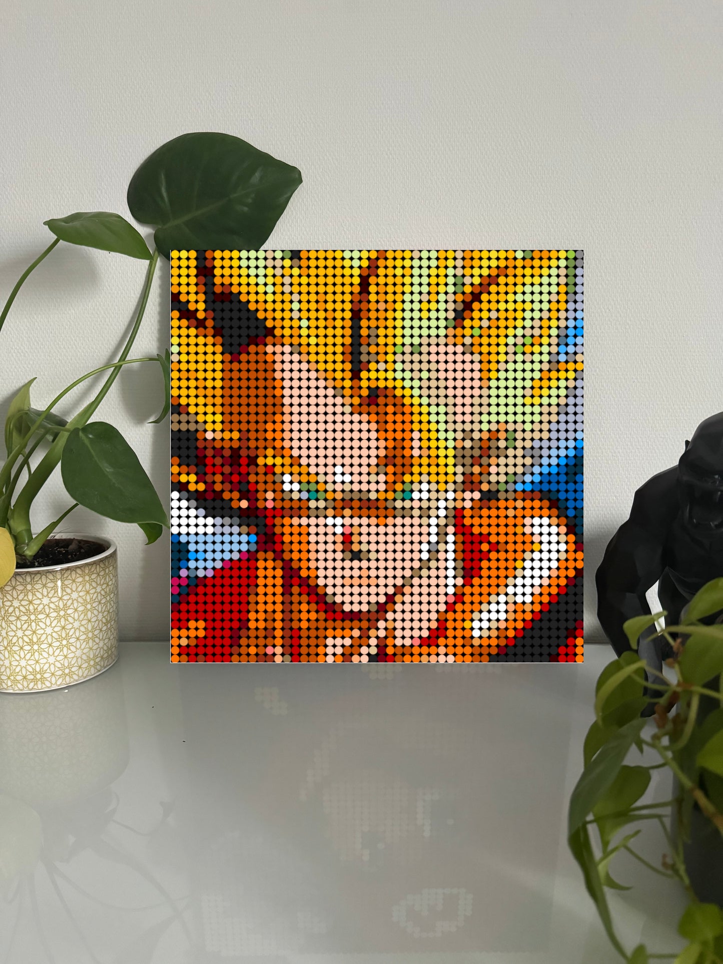 Son Goku Super Saiyan - Dragon ball Z - DBZ – 2 304 pièces - 38,4 × 38,4 cm - Art Mural - compatible LEGO®