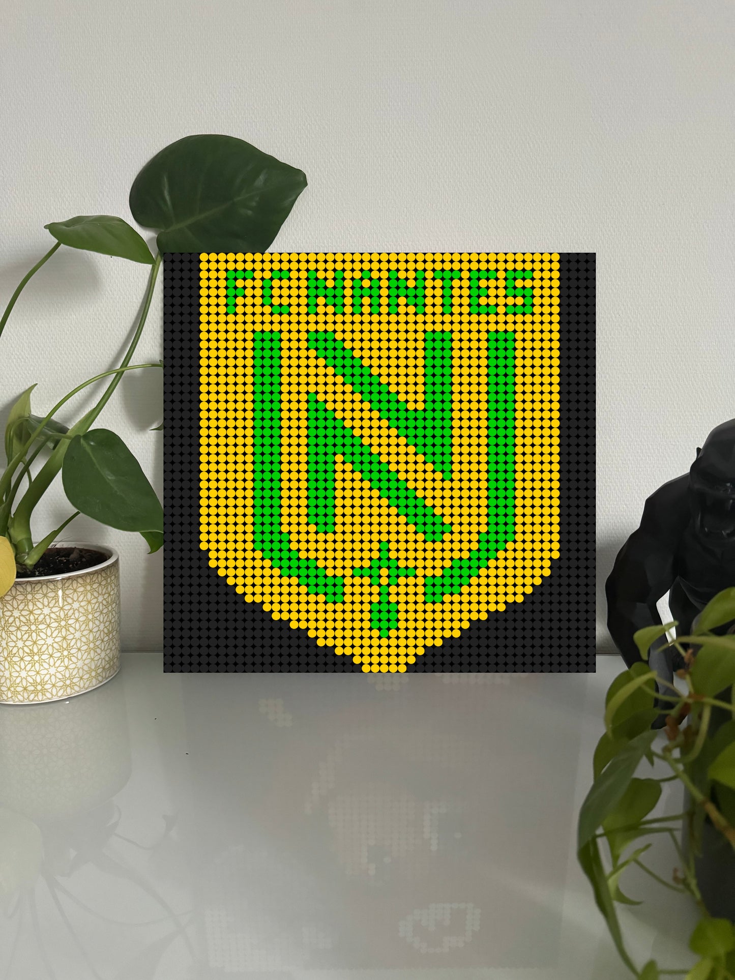 FC Nantes - Foot – 2 304 pièces - 38,4 × 38,4 cm - Art Mural - compatible LEGO®