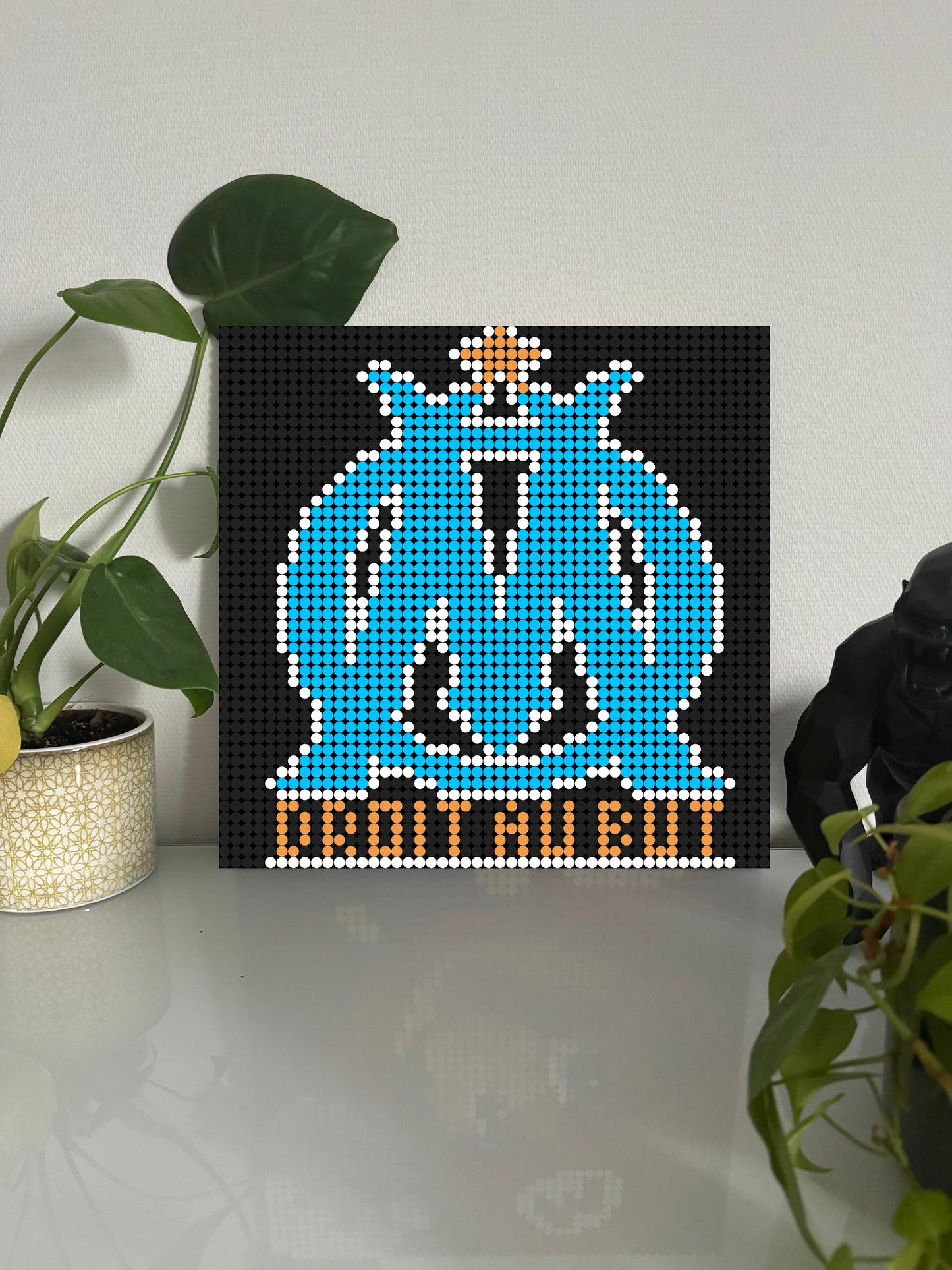Olympique de Marseille - OM – 2 304 pièces  - 38,4 × 38,4 cm -  Art Mural - compatible LEGO®