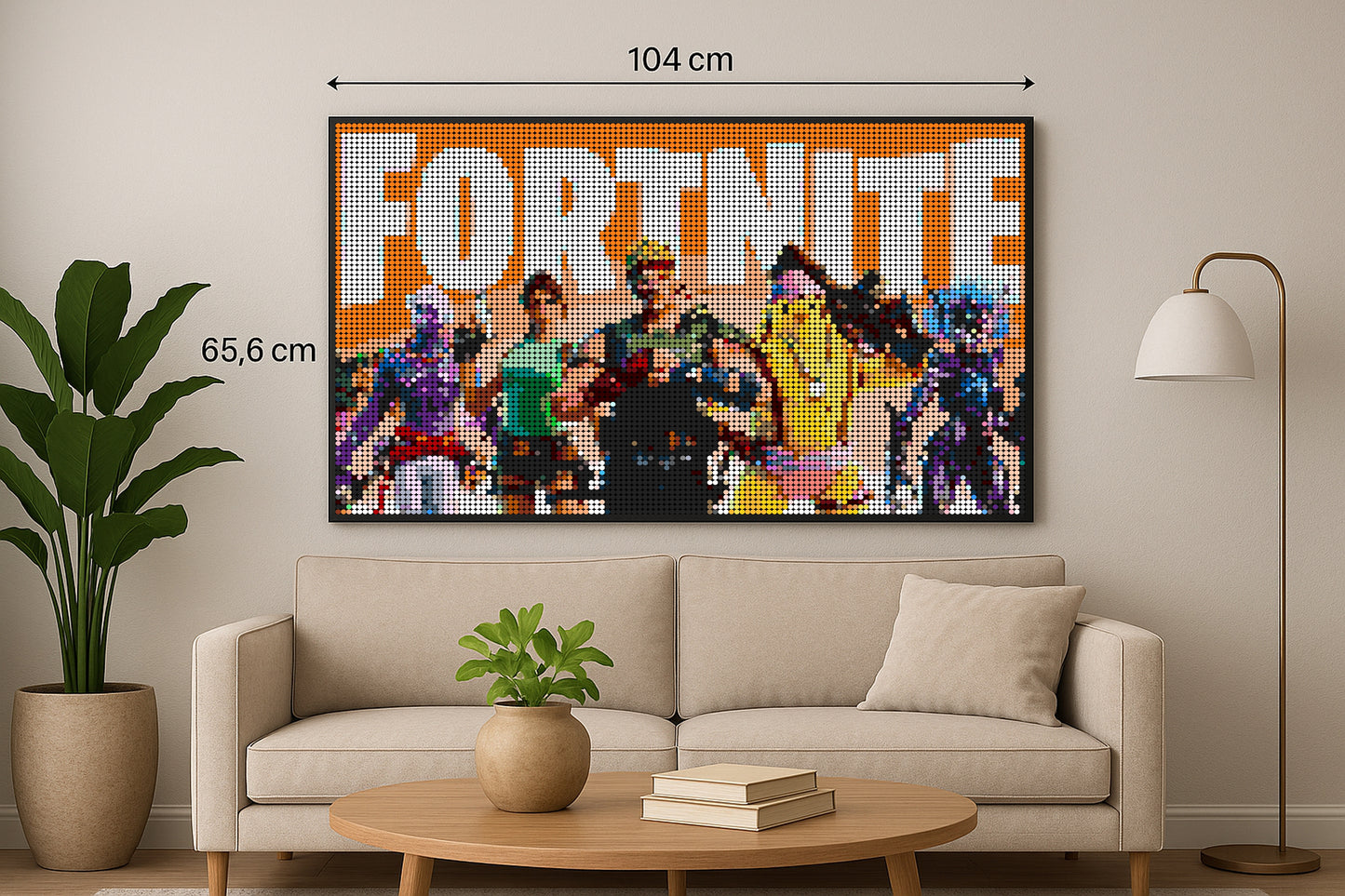 Fortnite XXL – 10 240 pièces  - 65,6 × 104 cm -  Art Mural - compatible LEGO®