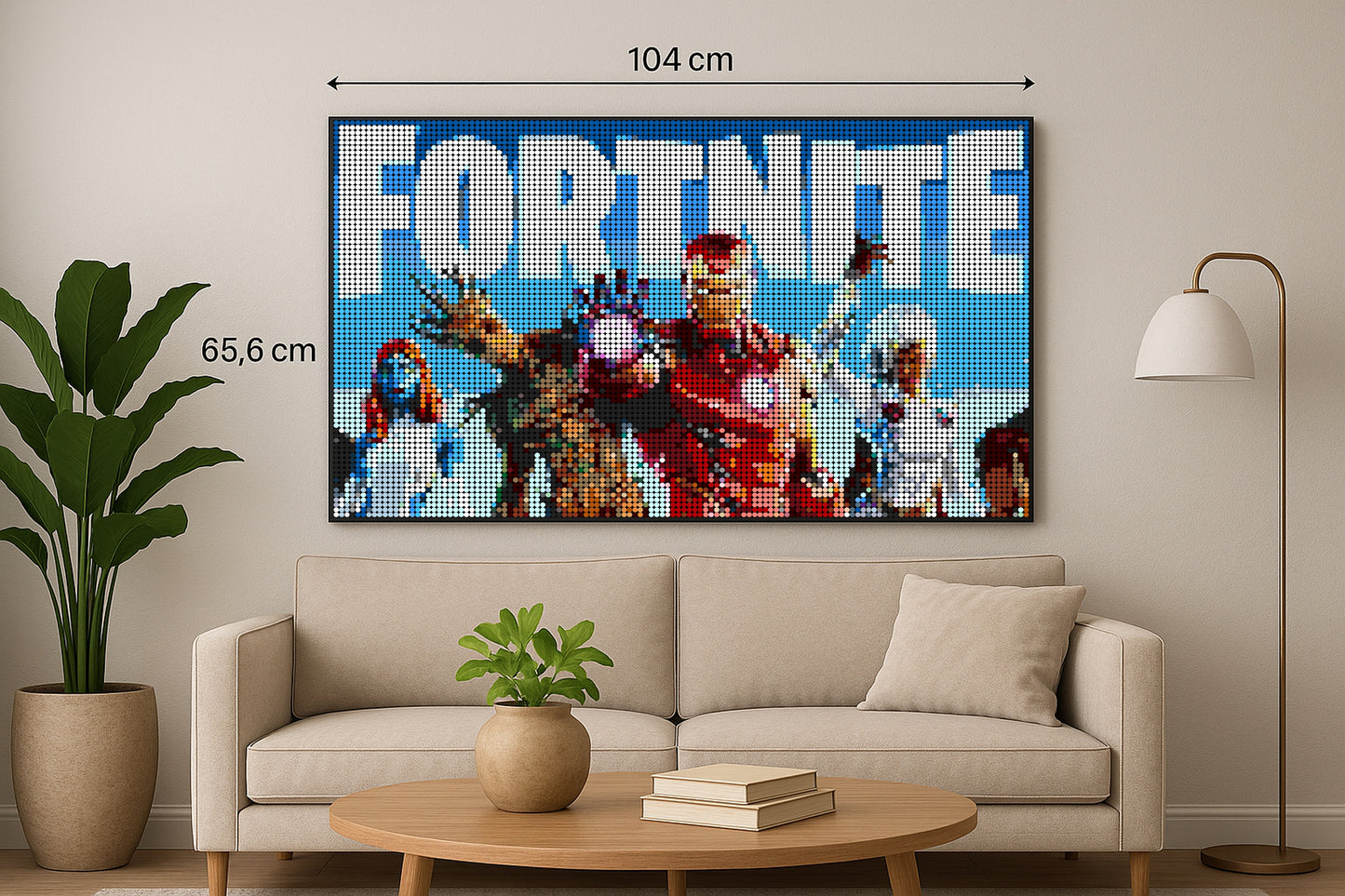 Fortnite - XXL – 10 240 pièces  - 65,6 × 104 cm -  Art Mural - compatible LEGO®