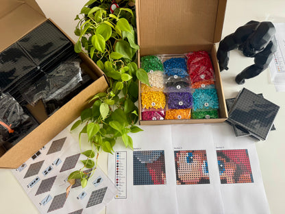 Dinosaure – 2 304 pièces  - 40 × 40 cm -  Art Mural - compatible LEGO®