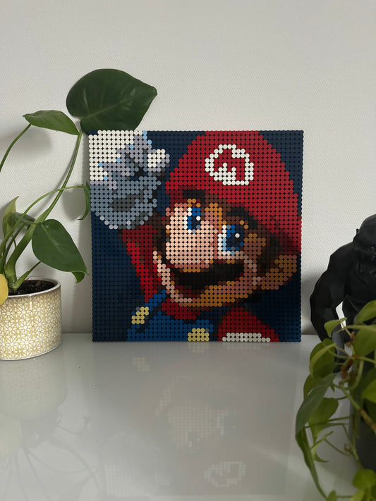 Super Mario – 2 304 pièces  - 38,4 × 38,4 cm -  Art Mural - compatible LEGO®