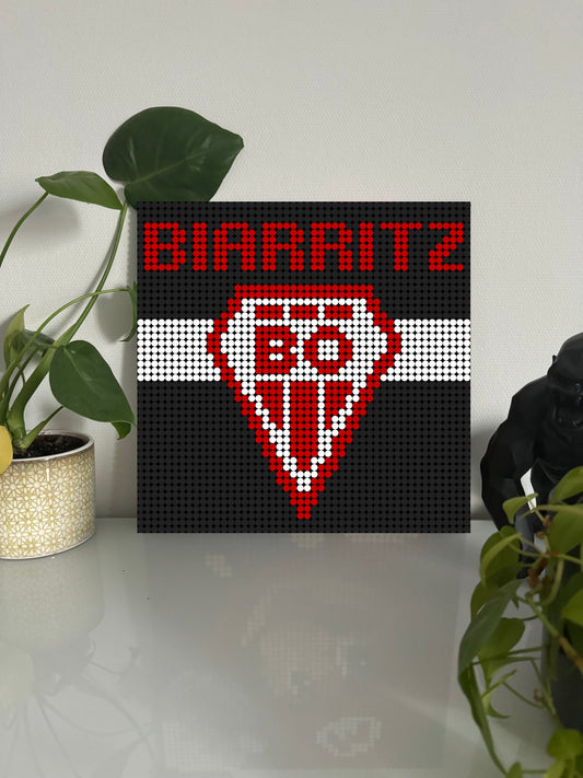 Biarritz Olympique - Rugby – 2 304 pièces  - 38,4 × 38,4 cm -  Art Mural - compatible LEGO®