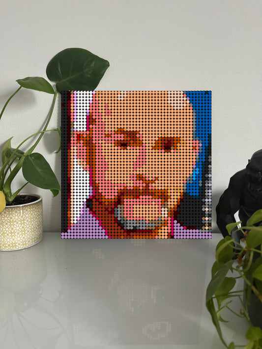 Vincent Lagaf' - Bigdil – 2 304 pièces  - 38,4 × 38,4 cm -  Art Mural - compatible LEGO®