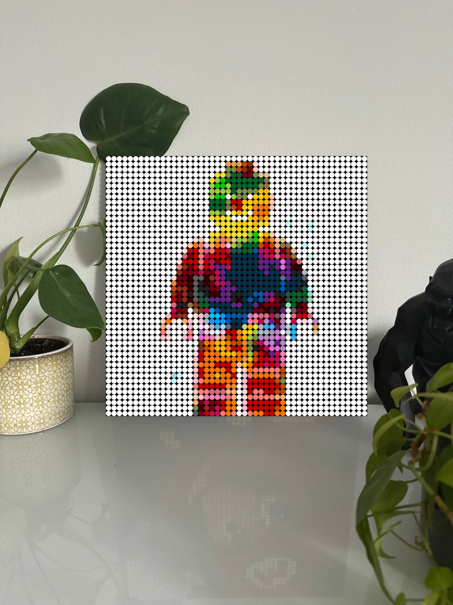 Figurine LEGO® multicolore – 2 304 pièces  - 38,4 × 38,4 cm -  Art Mural - compatible LEGO®