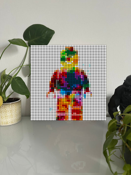 Figurine LEGO® multicolore – 2 304 pièces  - 38,4 × 38,4 cm -  Art Mural - compatible LEGO®