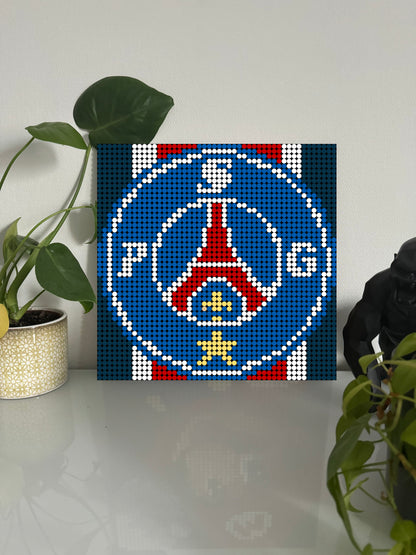 PSG Paris - Foot – 2 304 pièces  - 38,4 × 38,4 cm -  Art Mural - compatible LEGO®