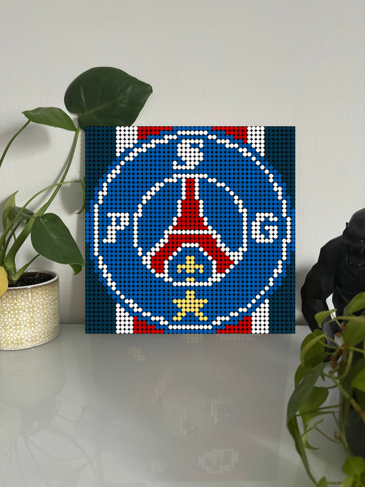 PSG Paris - Foot – 2 304 pièces  - 38,4 × 38,4 cm -  Art Mural - compatible LEGO®