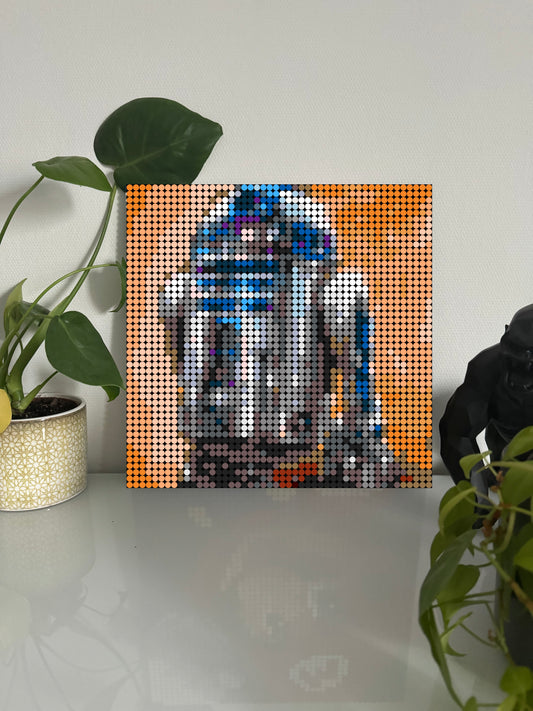 R2-D2 - Film – 2 304 pièces  - 38,4 × 38,4 cm -  Art Mural - compatible LEGO®
