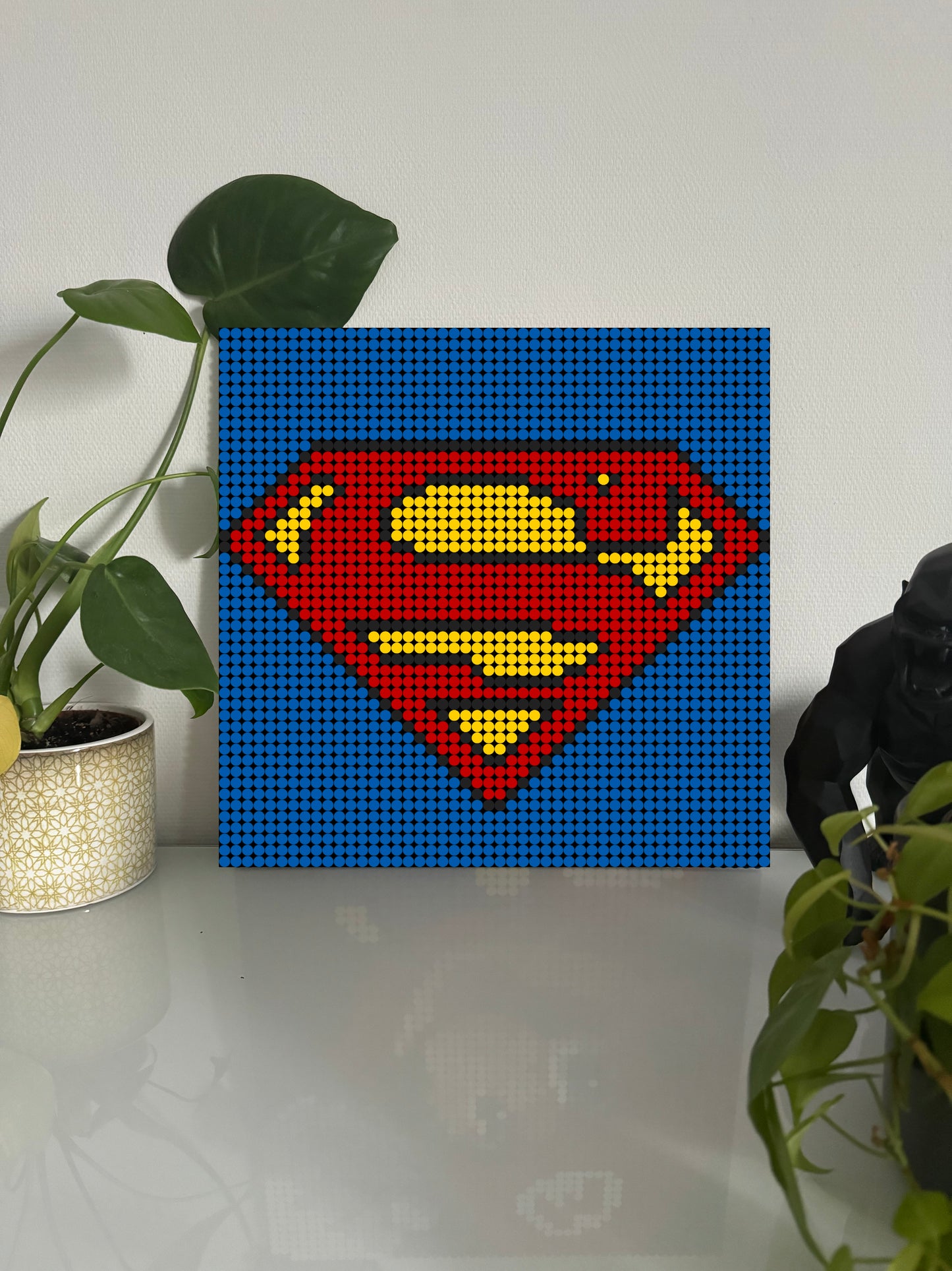 Logo Superman - Film – 2 304 pièces  - 38,4 × 38,4 cm -  Art Mural - compatible LEGO®