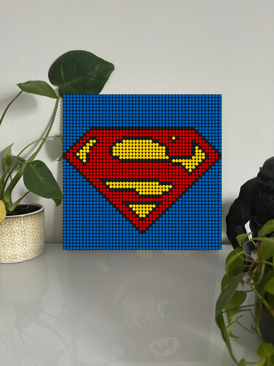 Logo Superman - Film – 2 304 pièces  - 38,4 × 38,4 cm -  Art Mural - compatible LEGO®