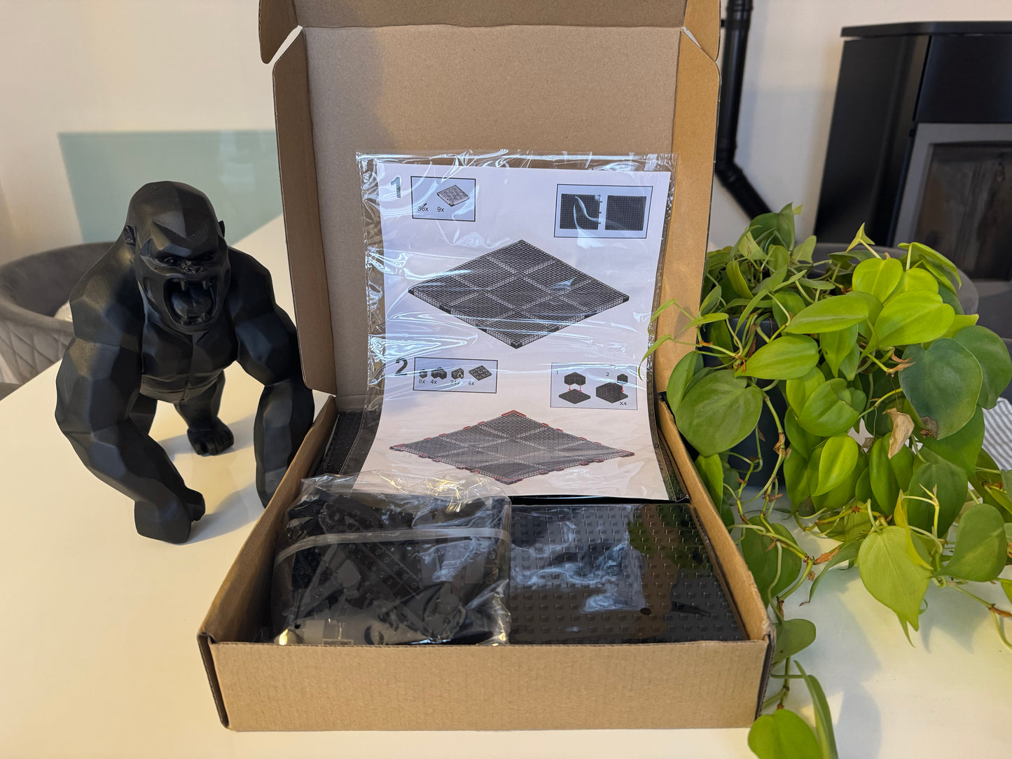 Dinosaure – 2 304 pièces  - 40 × 40 cm -  Art Mural - compatible LEGO®