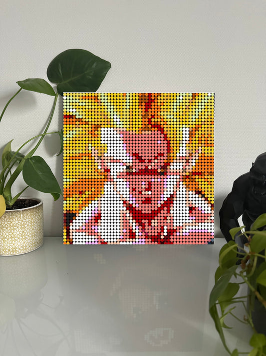 Goku Super Saiyan 3 - Dragon ball Z - DBZ –  2 304 pièces  - 38,4 × 38,4 cm -  Art Mural - compatible LEGO®