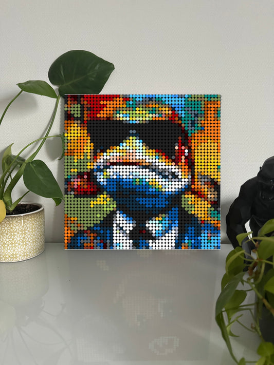 Portrait moderne - Pop art  – 2 304 pièces  - 38,4 × 38,4 cm -  Art Mural - compatible LEGO®