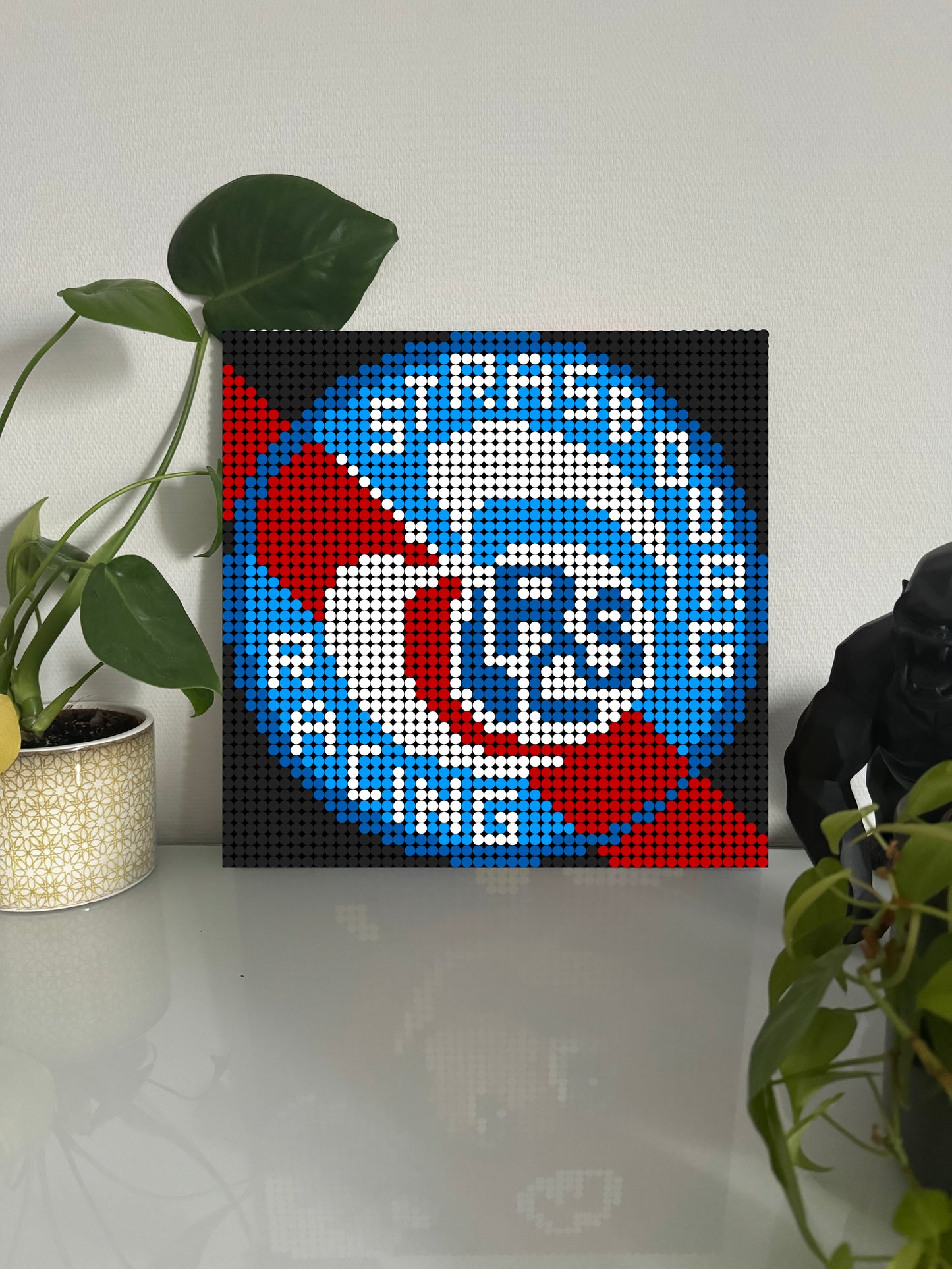 RCSA - Strasbourg - Foot  – 2 304 pièces  - 38,4 × 38,4 cm -  Art Mural - compatible LEGO®