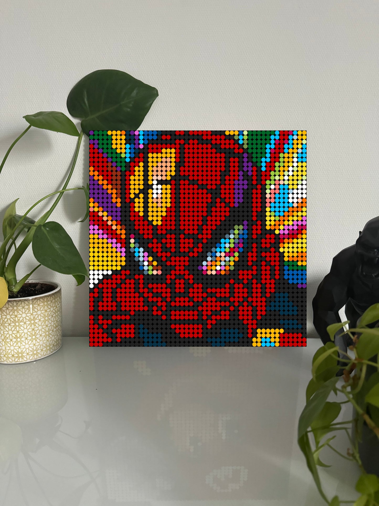 Spiderman Pop Art - Film – 2 304 pièces  - 38,4 × 38,4 cm -  Art Mural - compatible LEGO®