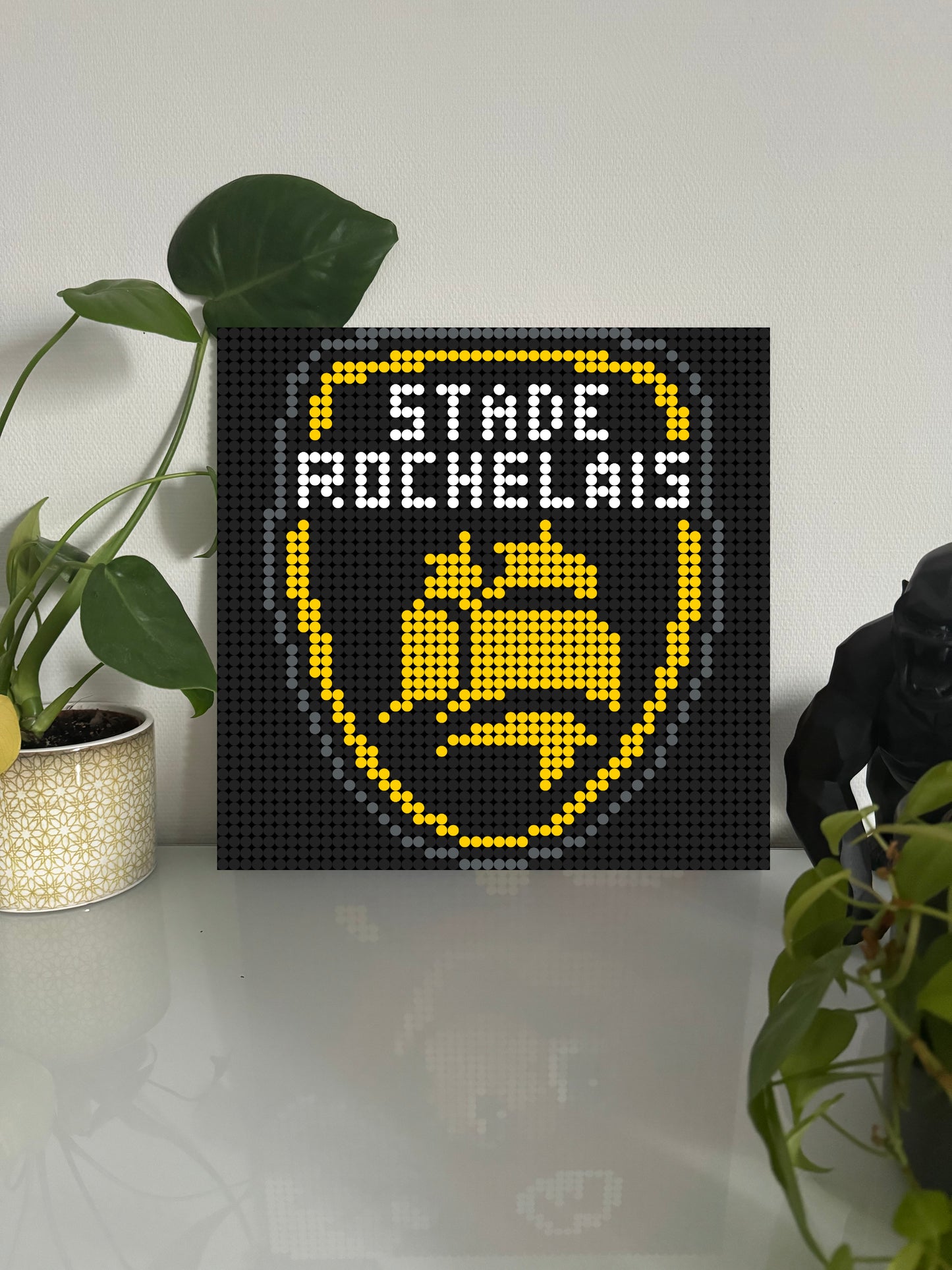 Stade Rochelais - Rugby – 2 304 pièces  - 38,4 × 38,4 cm -  Art Mural - compatible LEGO®