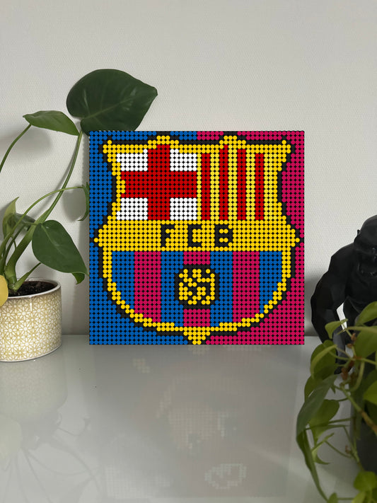 Barcelone FCB - Foot – 2 304 pièces  - 38,4 × 38,4 cm -  Art Mural - compatible LEGO®