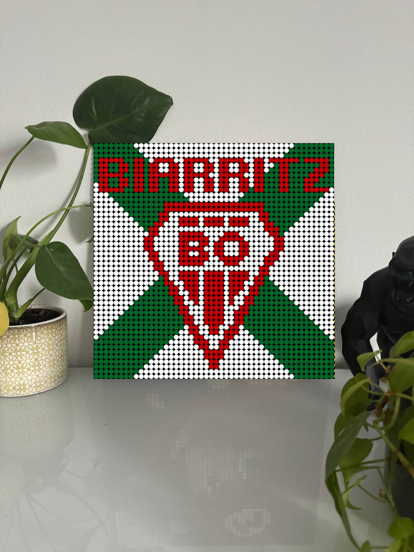 Biarritz Olympique BO - Rugby – 2 304 pièces  - 38,4 × 38,4 cm -  Art Mural - compatible LEGO®