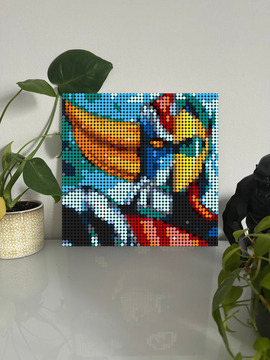 Goldorak – 2 304 pièces  - 38,4 × 38,4 cm -  Art Mural - compatible LEGO®