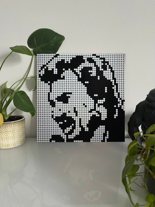 Johnny Hallyday – 2 304 pièces  - 38,4 × 38,4 cm -  Art Mural - compatible LEGO®