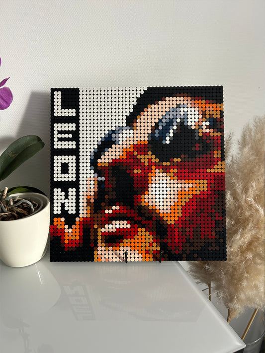 Film LEON – 2 304 pièces  - 38,4 × 38,4 cm -  Art Mural - compatible LEGO®