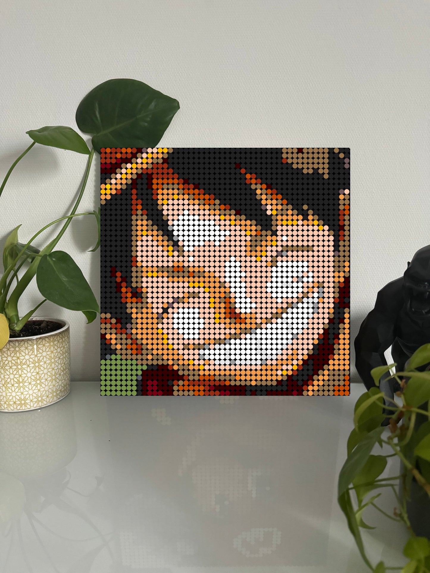 Sourire de Luffy - One piece – 2 304 pièces  - 38,4 × 38,4 cm -  Art Mural - compatible LEGO®