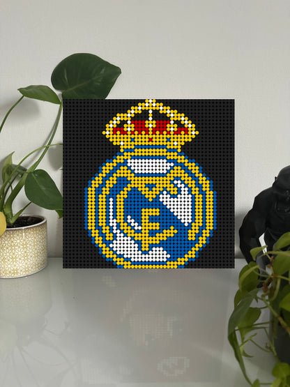 Real Madrid - Foot  – 2 304 pièces  - 38,4 × 38,4 cm -  Art Mural - compatible LEGO®