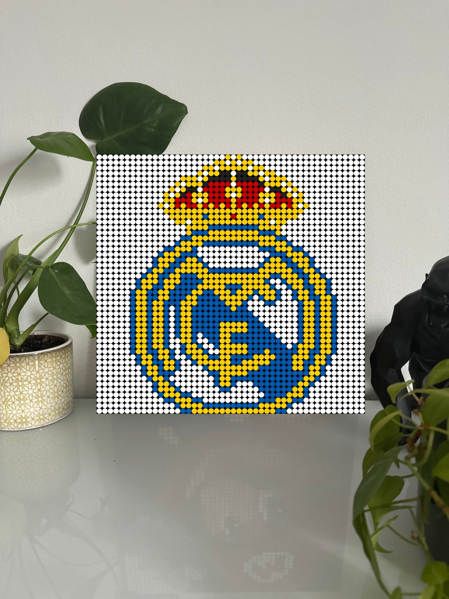 Real Madrid CF - Foot  – 2 304 pièces  - 38,4 × 38,4 cm -  Art Mural - compatible LEGO®