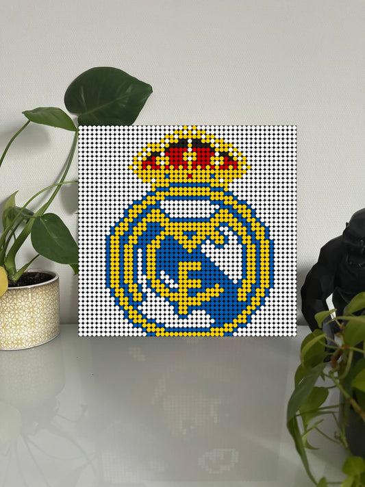 Real Madrid CF - Foot  – 2 304 pièces  - 38,4 × 38,4 cm -  Art Mural - compatible LEGO®