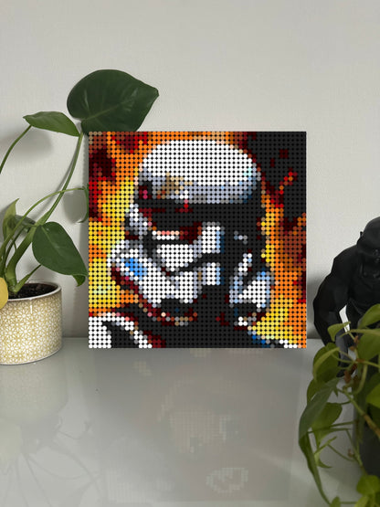 Stormtrooper SW2 – 2 304 pièces  - 38,4 × 38,4 cm -  Art Mural - compatible LEGO®