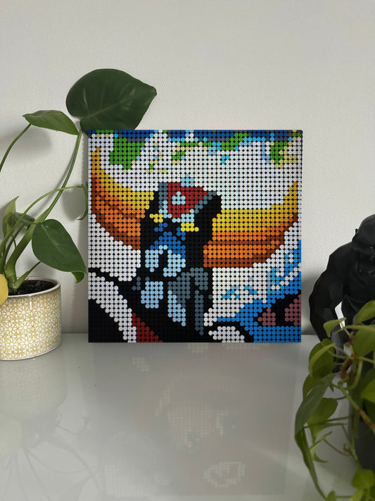 Goldorak –  2 304 pièces  - 38,4 × 38,4 cm -  Art Mural - compatible LEGO®