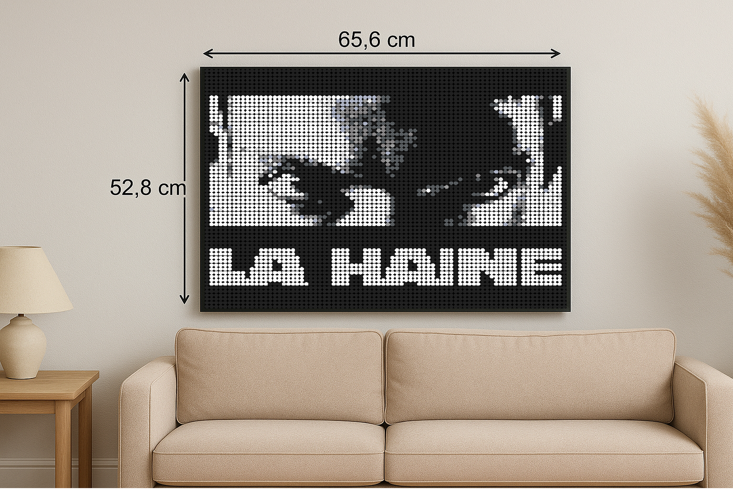 La Haine - Film – 5 120 pièces  - 52,8 × 65,6 cm -  Art Mural - compatible LEGO®