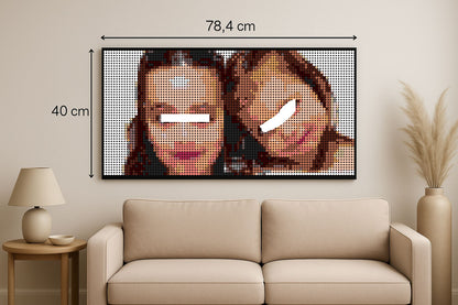 Cadre Personnalisé (Jean-Pierre) – 4 608 pièces  - 40 × 78,4 cm -  Art Mural - compatible LEGO®