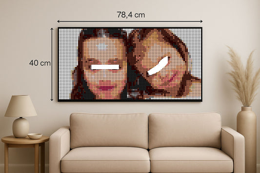 Cadre Personnalisé (Jean-Pierre) – 4 608 pièces  - 40 × 78,4 cm -  Art Mural - compatible LEGO®