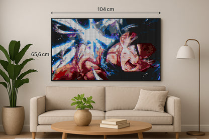 Son Goku - Dragon Ball - XXL – 10 240 pièces  - 65,6 × 104 cm -  Art Mural - compatible LEGO®