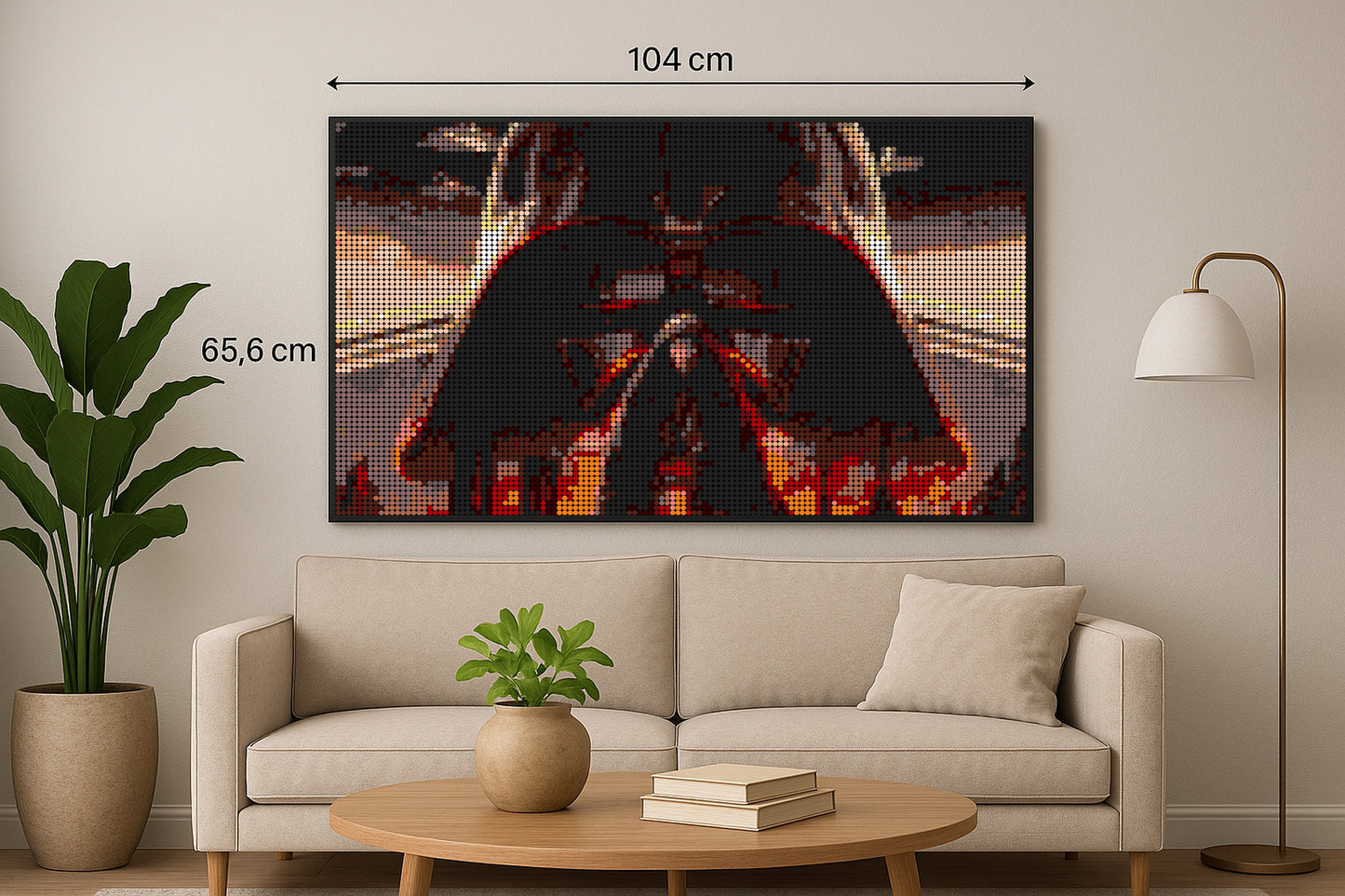 Star Wars Pixel Duel - XXL – 10 240 pièces  - 65,6 × 104 cm -  Art Mural - compatible LEGO®
