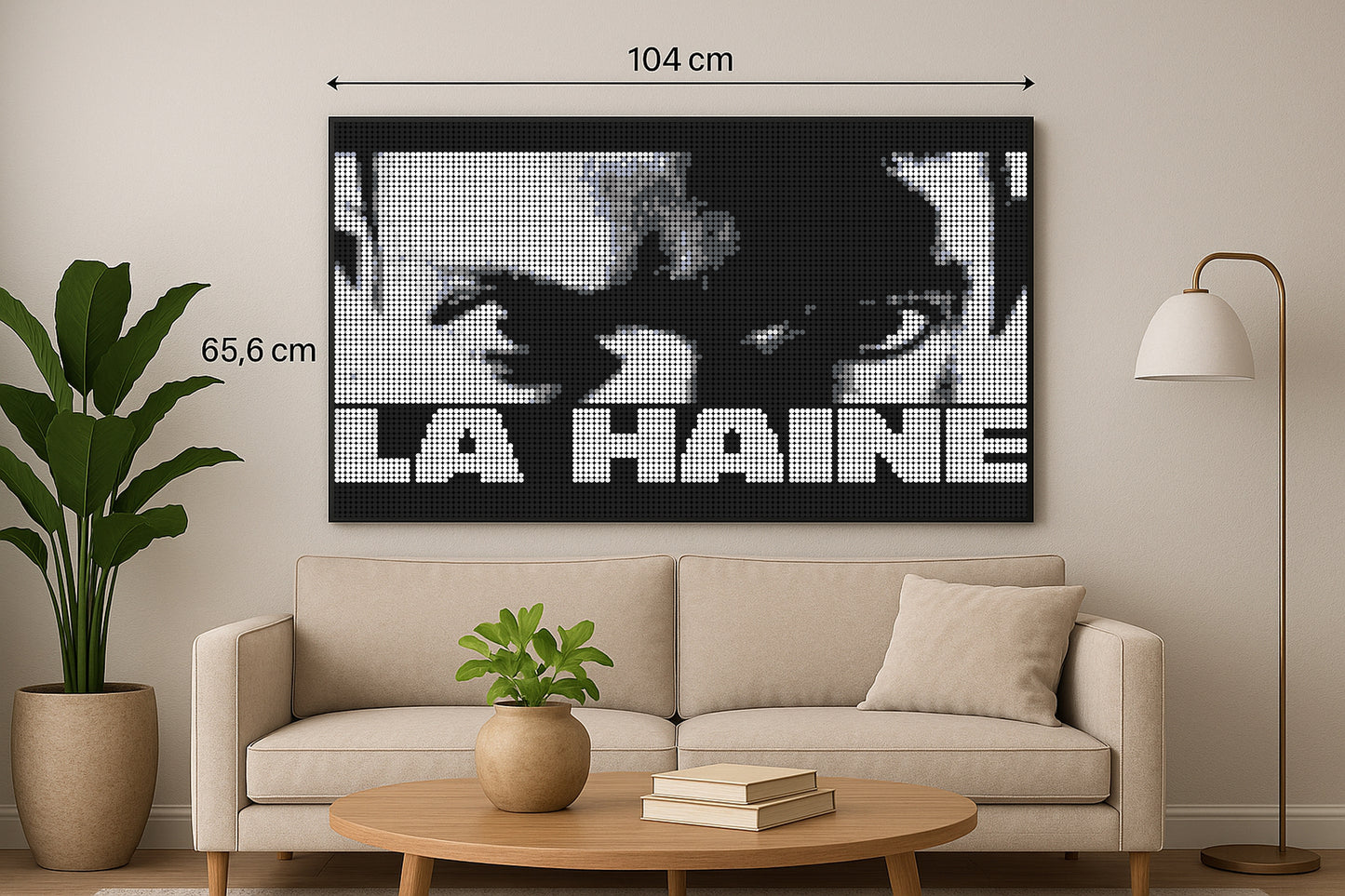 La Haine - XXL - Film – 10 240 pièces  - 65,6 × 104 cm -  Art Mural - compatible LEGO®