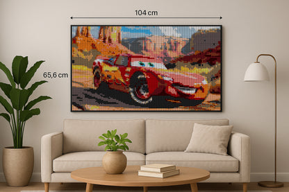 Cars - XXL – 10 240 pièces  - 65,6 × 104 cm -  Art Mural - compatible LEGO®