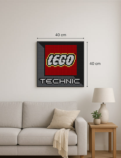 Lego Technic – 2 304 pièces  - 40 × 40 cm -  Art Mural - compatible LEGO®