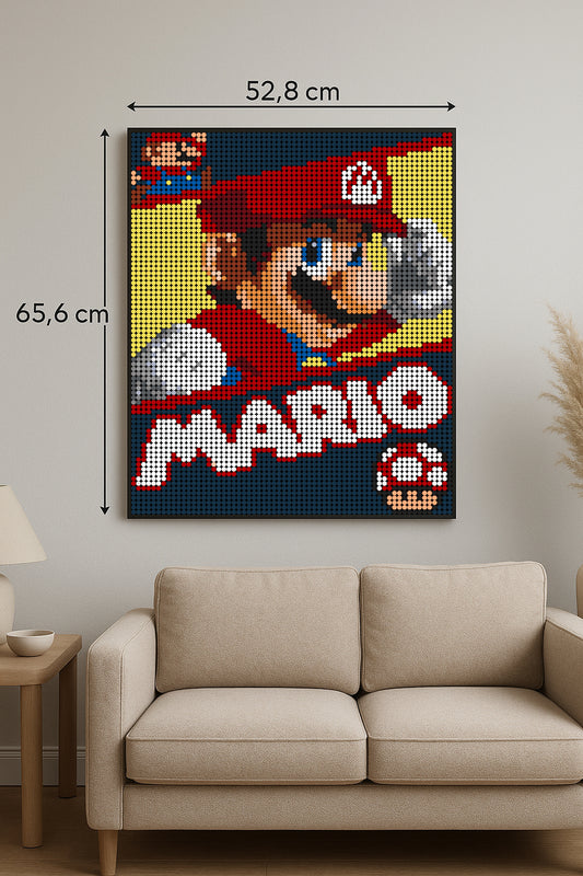 Mario Bros Nintendo - 5120 pièces - 52,8 cm x 65,6 cm -  Art Mural - compatible LEGO®