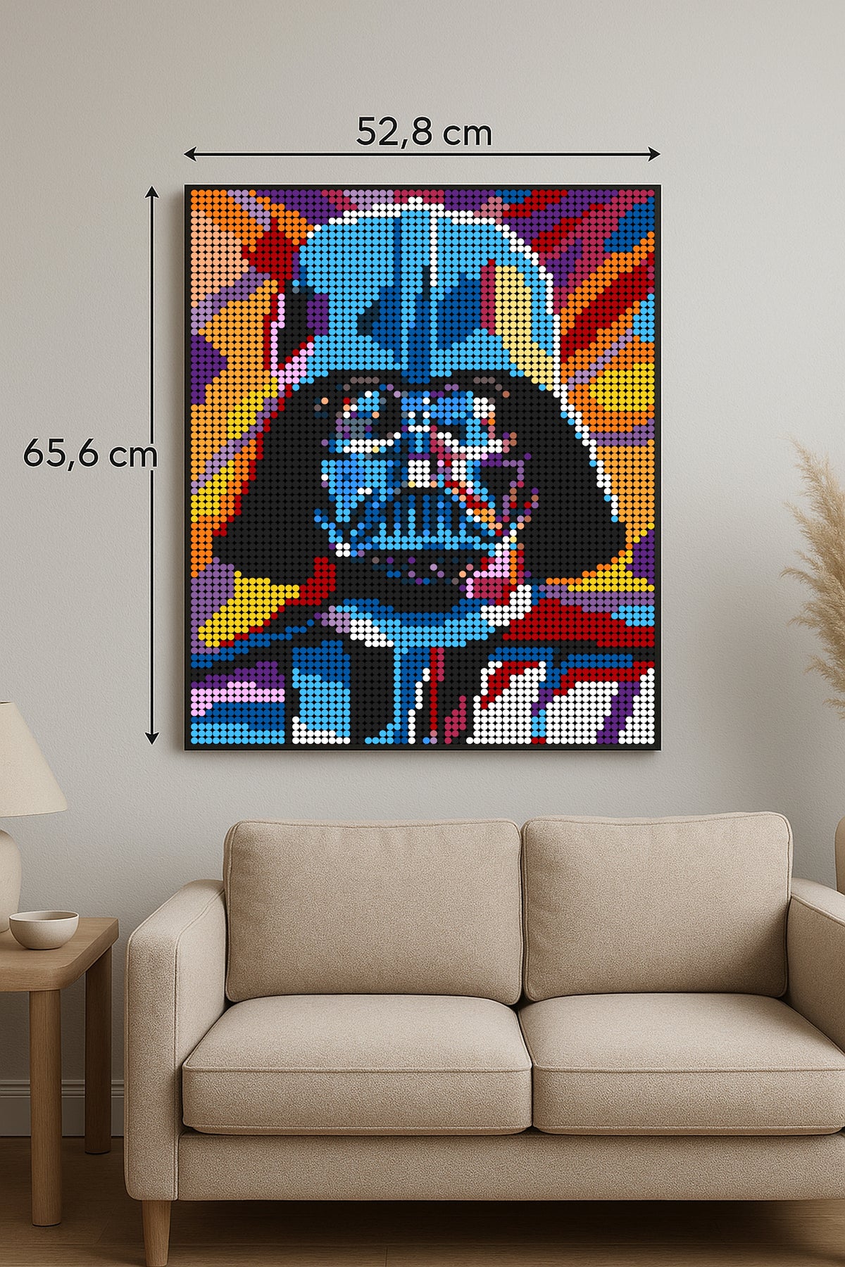 Dark Vador - Pop Art – 5 120 pièces  - 52,8 × 65,6 cm -  Art Mural - compatible LEGO®