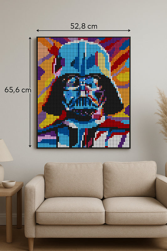 Dark Vador - Pop Art – 5 120 pièces  - 52,8 × 65,6 cm -  Art Mural - compatible LEGO®