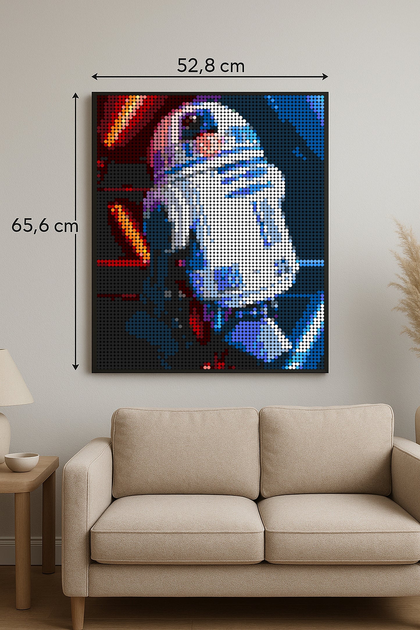 R2-D2 Bleu Rouge – 5 120 pièces  - 52,8 × 65,6 cm -  Art Mural - compatible LEGO®