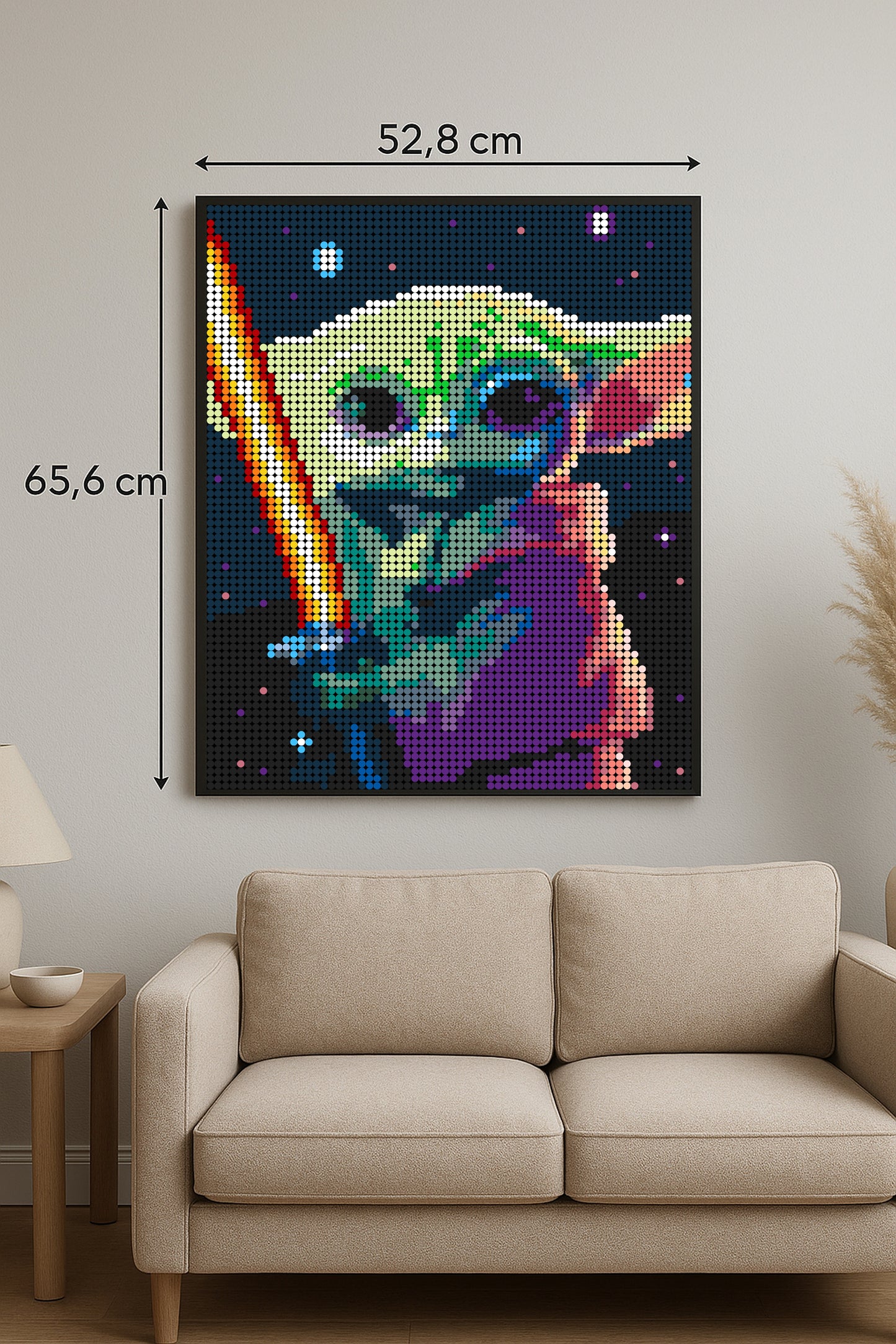 Grogu Jaune – 5 120 pièces  - 52,8 × 65,6 cm -  Art Mural - compatible LEGO®