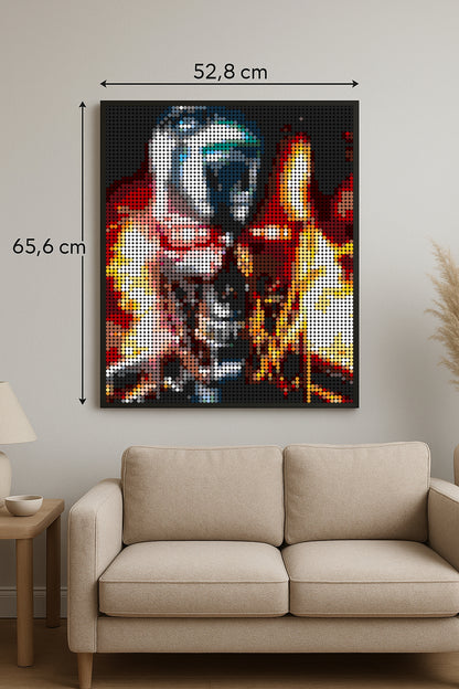 Terminator T-800 – 5 120 pièces  - 52,8 × 65,6 cm -  Art Mural - compatible LEGO®