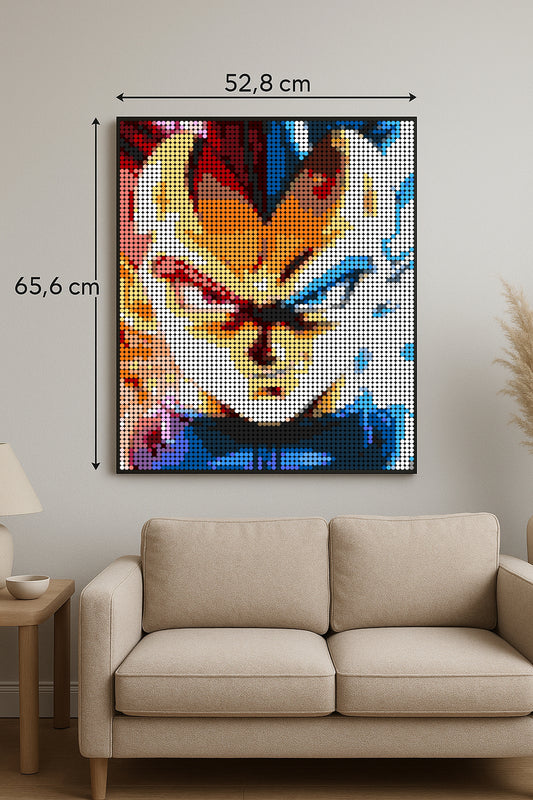 Vegeta - Dragon Ball Z – 5 120 pièces  - 52,8 × 65,6 cm -  Art Mural - compatible LEGO®