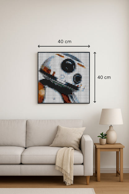 BB-8  – 2 304 pièces  - 40 × 40 cm -  Art Mural - compatible LEGO®