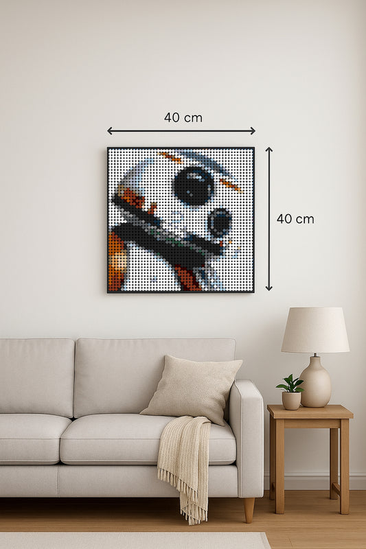 BB-8  – 2 304 pièces  - 40 × 40 cm -  Art Mural - compatible LEGO®